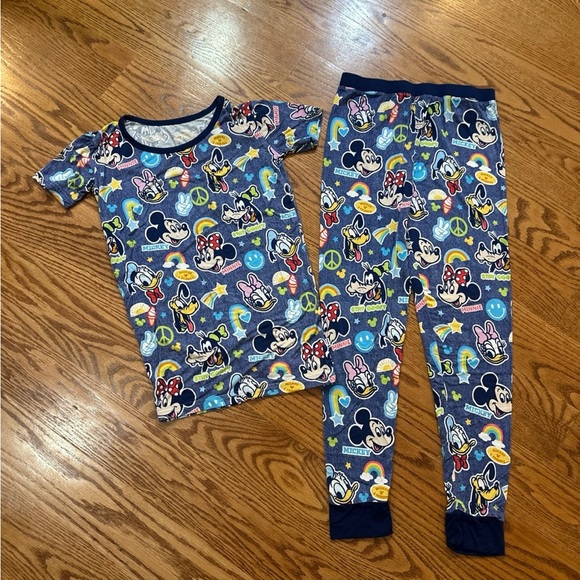 Disney Little Sleepies Bamboo Pajamas Set Kids 12-14 Mickey’s Clubhouse - Picture 1 of 7